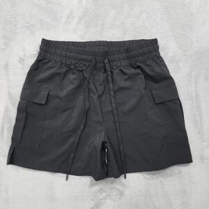 Ebb & Flow Shorts Womens S Black Cargo Utility Drawstring Pockets Gym Athletic